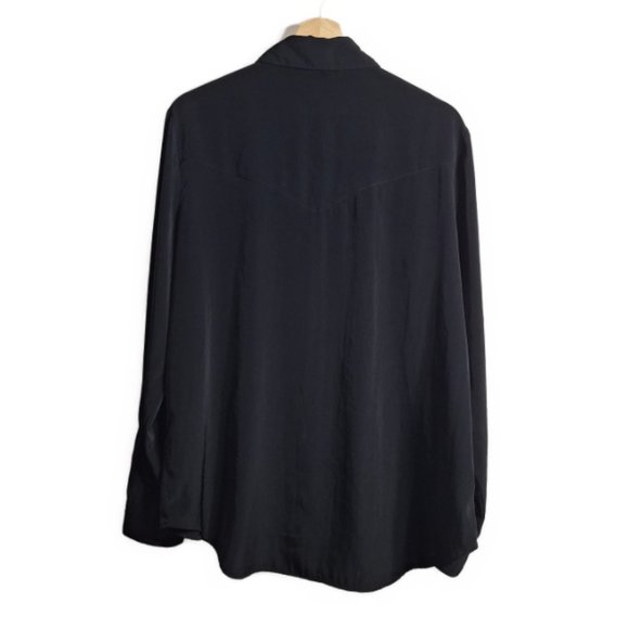 Rock & Republic Black Western Top with Unique Pyramid Shaped Buttons Size XL - Picture 4 of 6